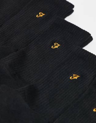 Farah 3-pack Athletic Logo Socks In Black