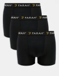 [Farah] Farah 3 pack boxers in black S Black