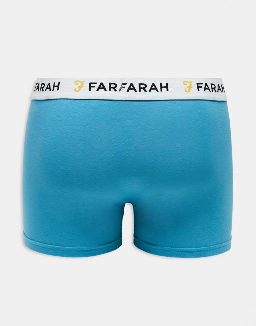 Farah 3 pack boxers in blue multi, 2 of 3