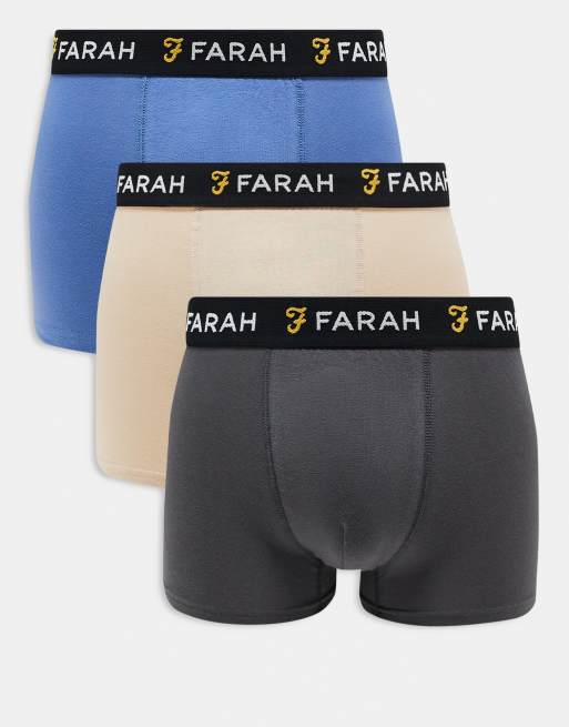Farah 3 pack boxers in multi