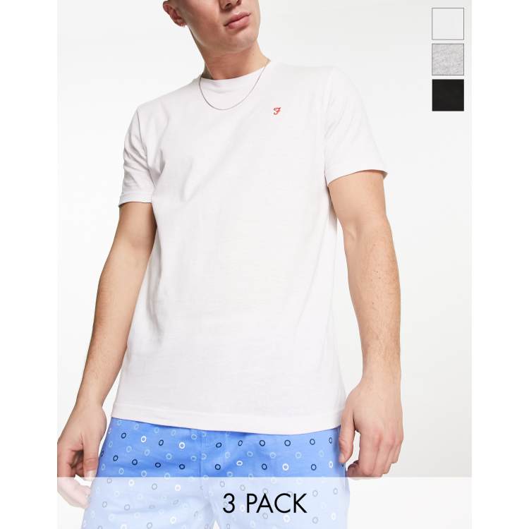 Farah 3 pack lounge t shirts in multi ASOS