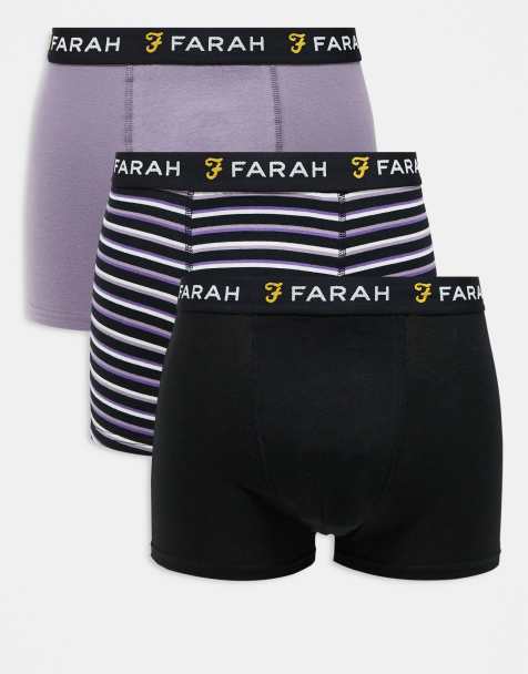 Farah 3 pack sweeney boxers in multi - view 1