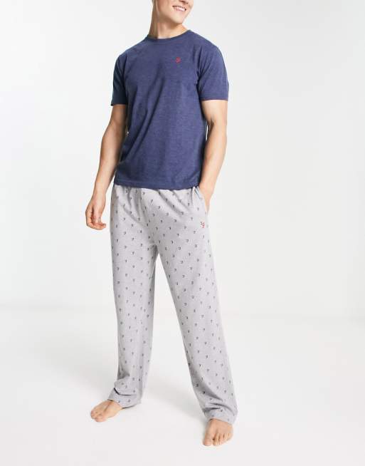 Farah 3 pack t-shirts in navy grey and blue, 4 of 4