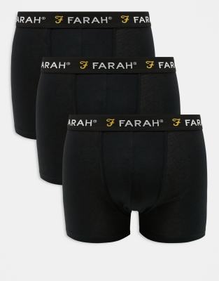 Farah 3pack boxers in black