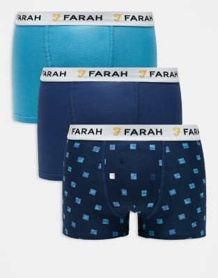 Боксеры Farah 3pack синего цвета multi 10590₽