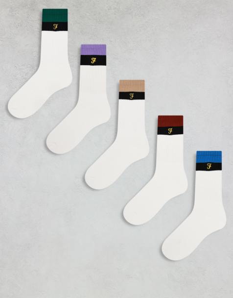 Farah 5 pack Palta socks in white - view 1