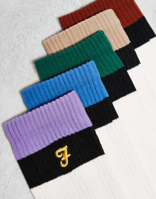 Farah 5 Pack Palta Socks In White