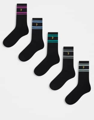 5 pack toliver socks in black