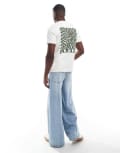 [Farah] Farah Amesbury chest and back print t-shirt in beige-Neutral XS Beige