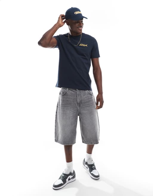 Farah - Amesbury - T-shirt blu navy con stampa sul petto e sulla schiena, 2 di 4