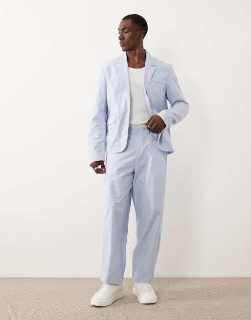 Farah Archive Biggs co-ord stripe blazer in blue, 2 of 5