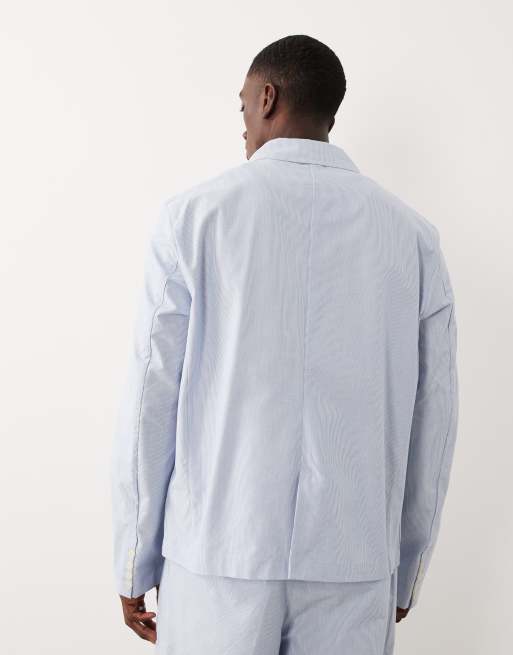 Farah Archive Biggs co-ord stripe blazer in blue, 5 of 5
