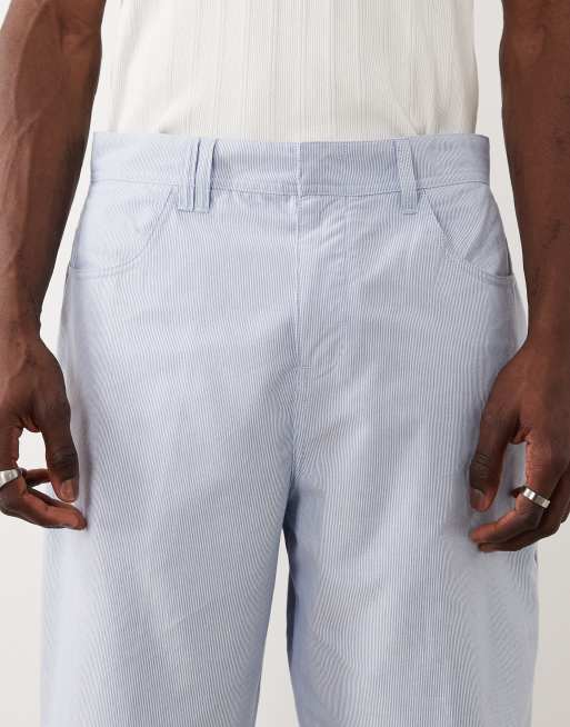 Farah Archive Bliss stripe straight leg pants in blue (part of a set), 4 of 5