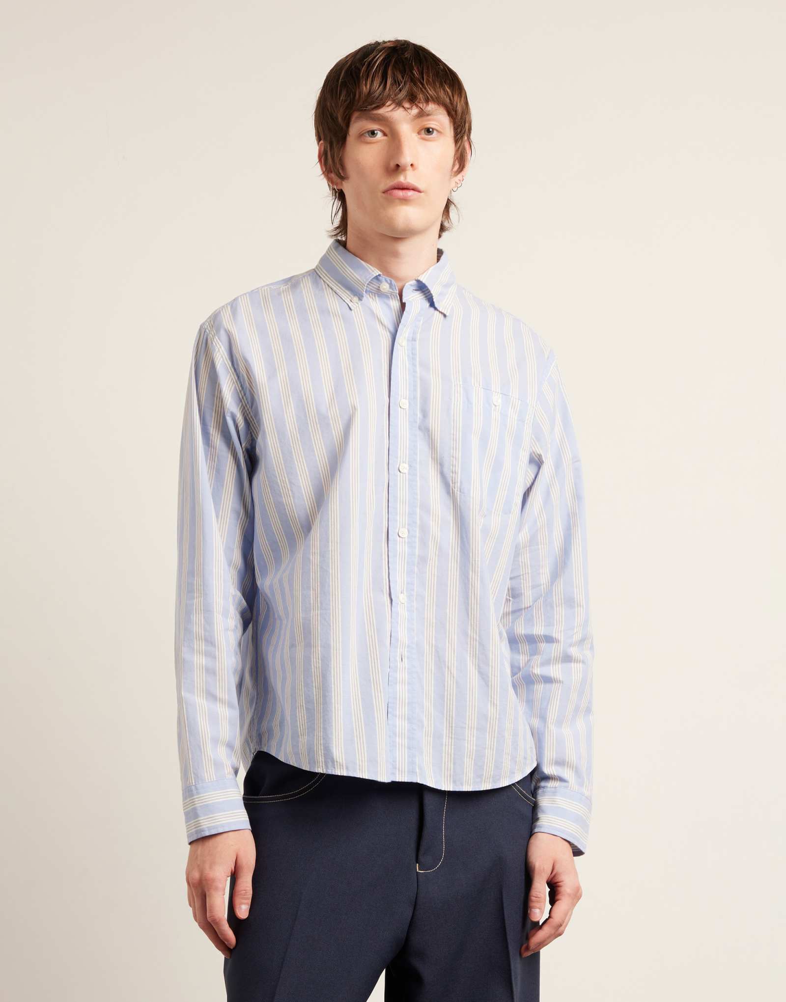 Синяя рубашка в полоску от Farah Archive collection haskins