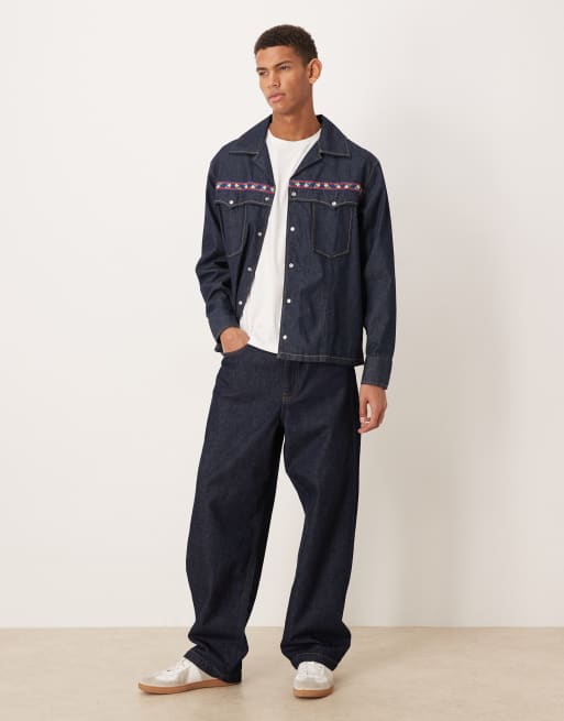 Farah Archive collection isidro denim shirt in mid indigo ASOS