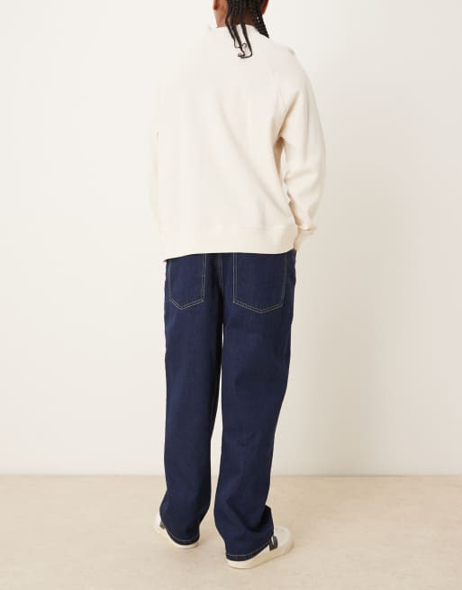Farah Archive collection sambrano relaxed jeans in mid indigo , 3 of 5
