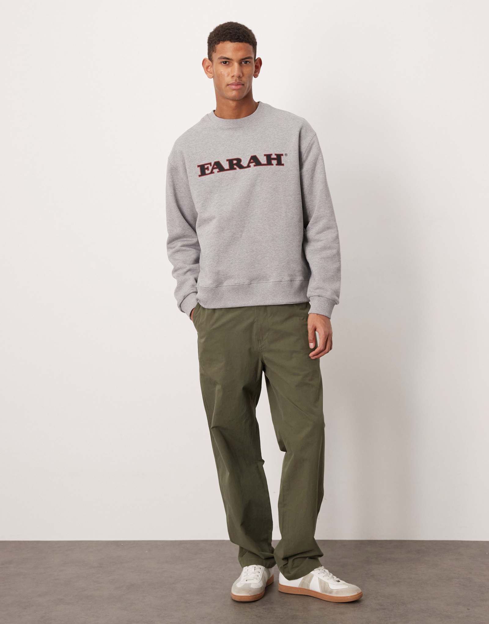 Толстовка из коллекции Farah Archive collection Sauzal цвета вереска серого цвета