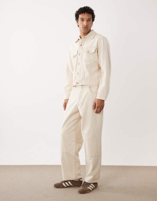 Farah Archive Sambrano reinforced twill denim jeans in ecru - part of a set, 3 of 5