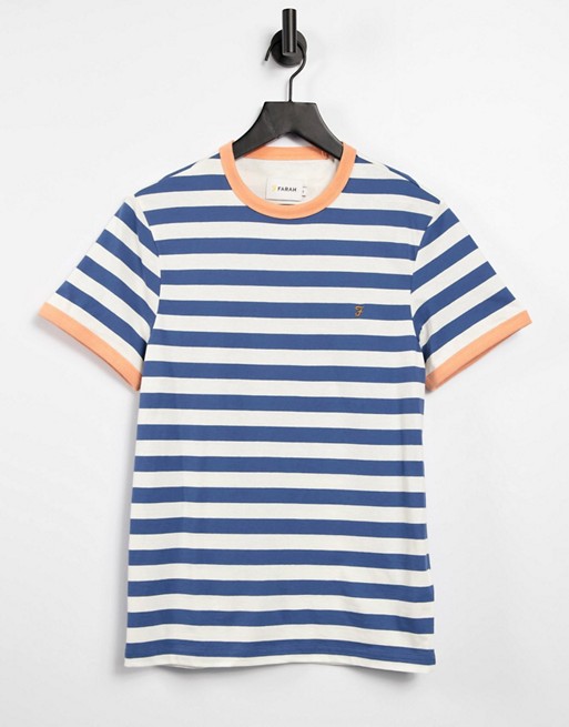 Farah Belgrove striped t-shirt in blue