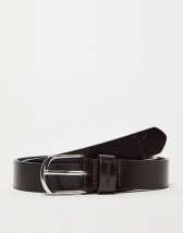 Barbour reversable tartan leather belt in dark brown | ASOS