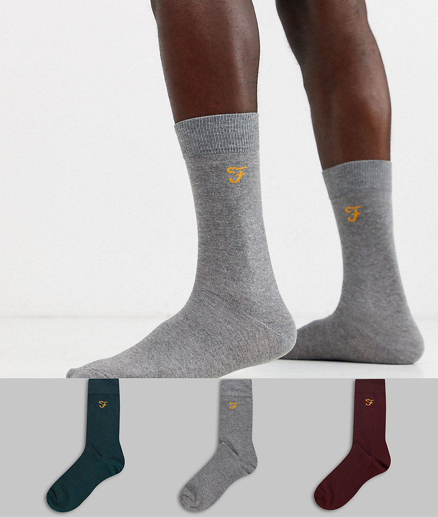 Farah - Benkwith - Confezione da 3 paia di calzini-Multicolore
