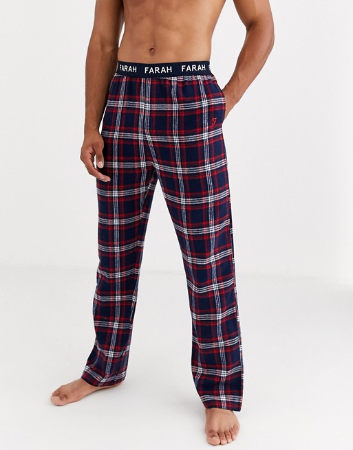 Farah Berrychex lounge pants in check