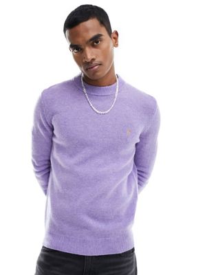 Farah birchall wool jumper in lilac