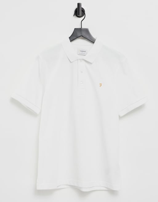 Farah Blanes cotton polo in white - WHITE