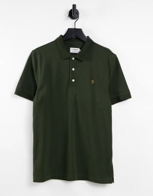 Farah Farah Blanes cotton polo shirt in green - MGREEN