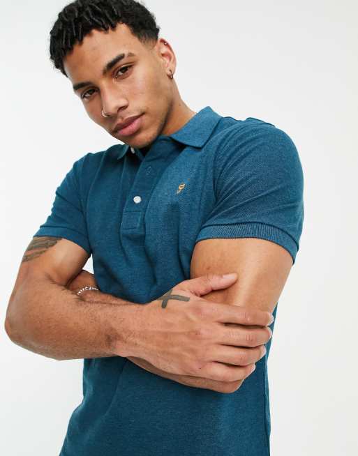 Farah Blanes cotton polo shirt in green | ASOS