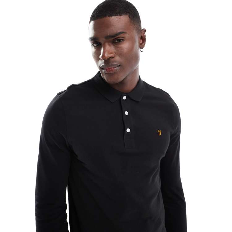 Farah black polo shirt hotsell