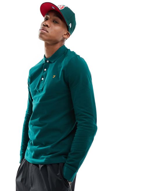 Lacoste green deals long sleeve polo