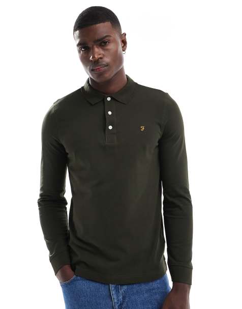 Long Sleeve Polo Shirts Men s Long Sleeve Polos ASOS