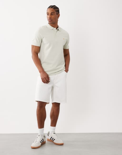 Farah - Blanes - Polo a maniche corte verde chiaro con logo, 2 di 5