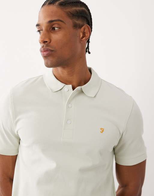 Farah - Blanes - Polo a maniche corte verde chiaro con logo, 5 di 5