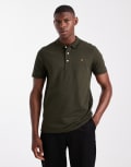 [Farah] Farah Blanes short sleeve polo in green XS GREEN