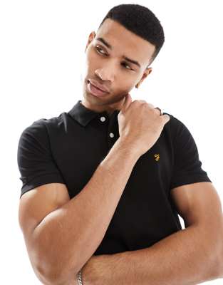 Blanes short sleeve polo shirt in black