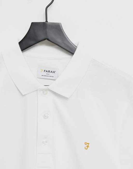 Farah white cheap polo shirt