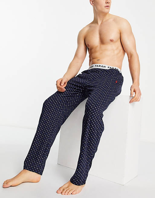 Farah Blundell jersey lounge pant in navy