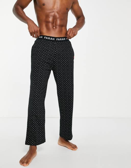 Farah - Blundell - Jersey loungebroek in zwart