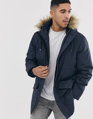 fleece lined hooded coat