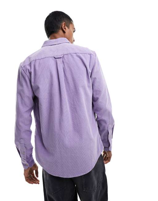 Farah bowery corduroy shirt in lilac | ASOS