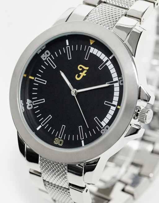 Farah - Breed armbandhorloge in zilver