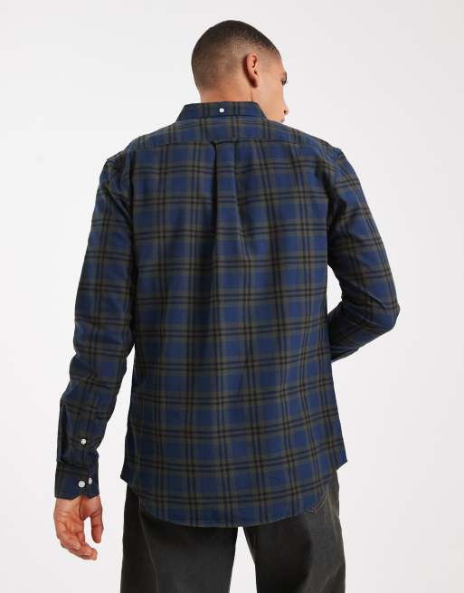 Farah brewer checked longsleeve shirt in dark green, 3 of 5