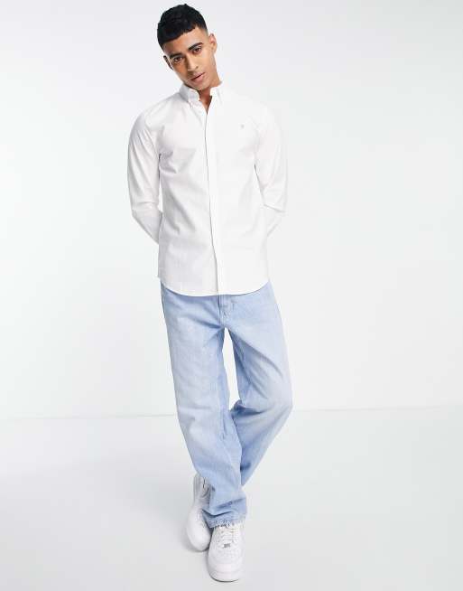 Farah white sale oxford shirt