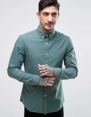 farah brewer shirt green