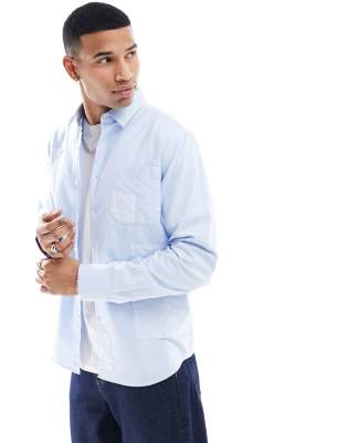 Shop Farah Brewer Patch Shirt In Blue