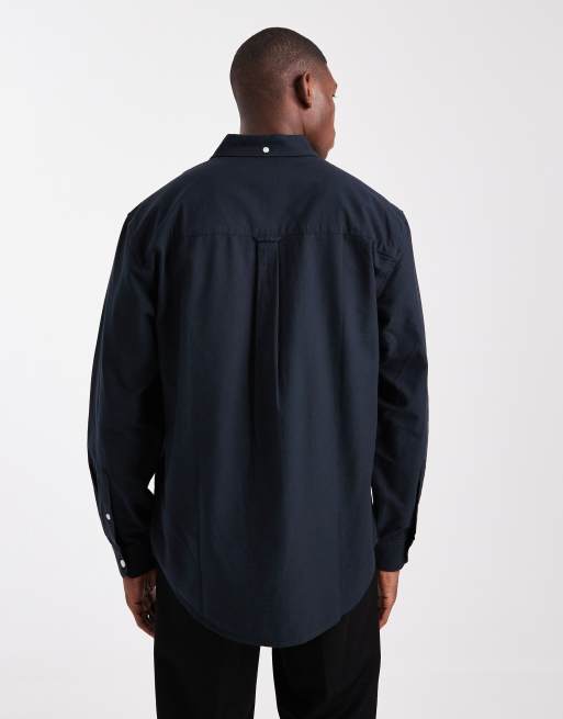 Farah - Brewer - Recht overhemd met lange mouwen in marineblauw  , 3 van 5
