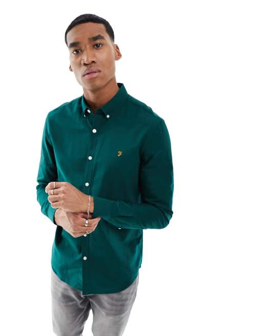 Farah brewer shirt store green