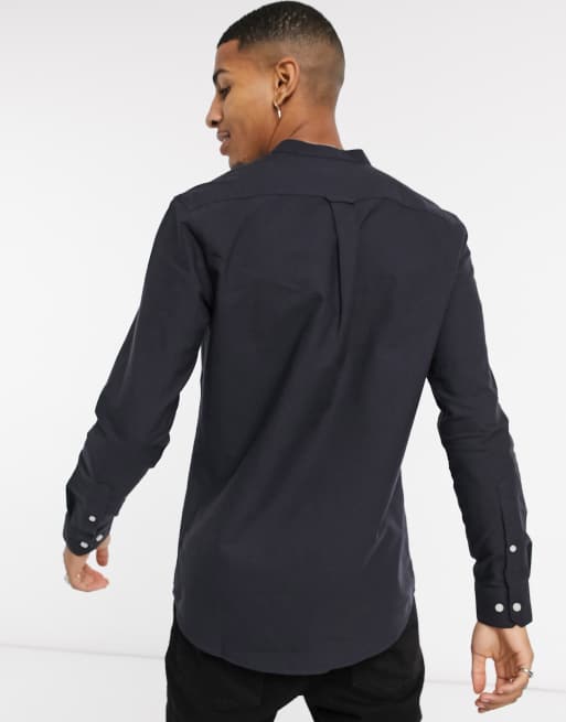 Farah store collarless shirt